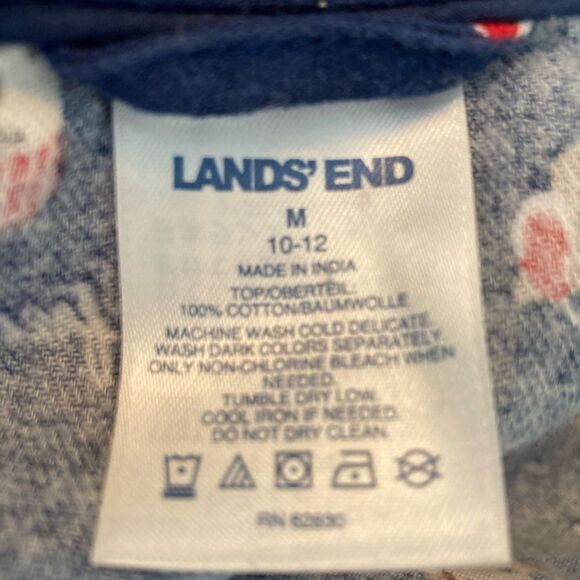 Lands End Dog print flannel pj top w/ many breeds perfect gift NWOT🐕🦺🐩🦮big - Picture 10 of 10